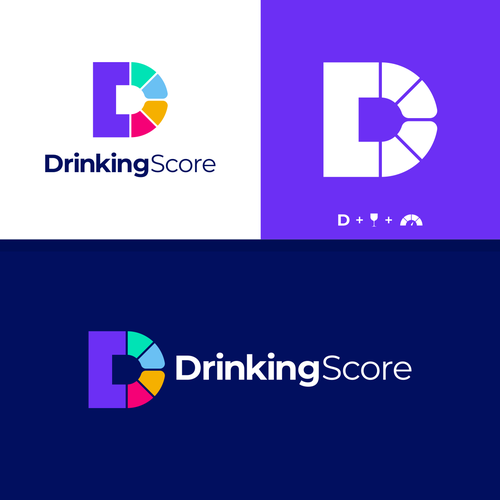 D logo with the title 'Drinking Score'