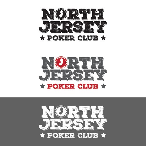 Poker chip logo with the title 'North Jersey Poker Club logo'