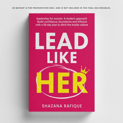 Leadership book cover with the title 'Book Cover Design'