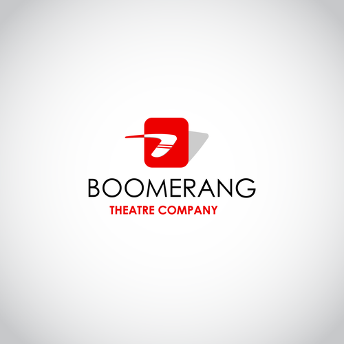 Theater logo with the title 'boomerang logo for theatre company'