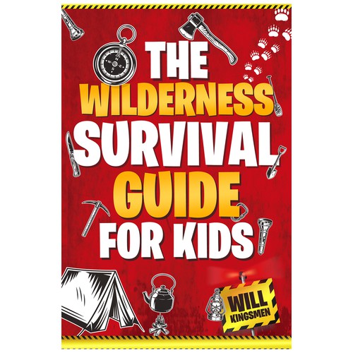 Guide book cover with the title 'The Wilderness Survival Guide for Kids'