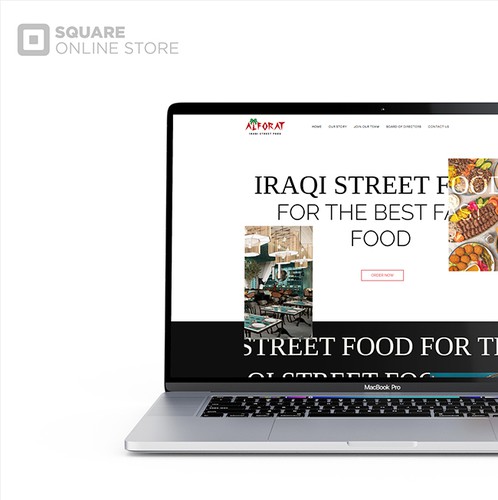 Atom design with the title 'FOOD RESTAURANT LUXURY FOR SQUARE ONLINE STORE SITE'