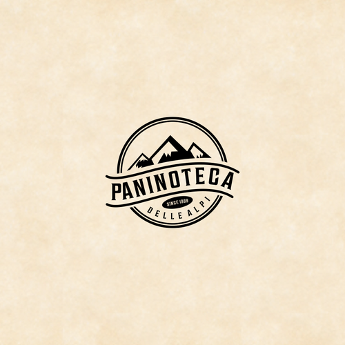 Mountain logo with the title 'paninoteca'