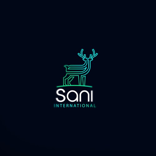 Deer logo with the title 'Logo Sani'