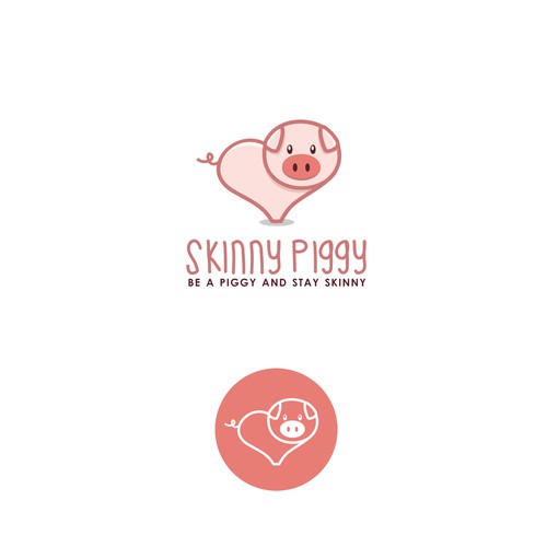 Healthy food design with the title 'Skinny Piggy'