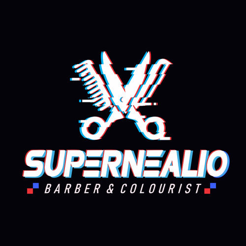 Distorted logo with the title 'Logo For Barber Inspired by game 90''