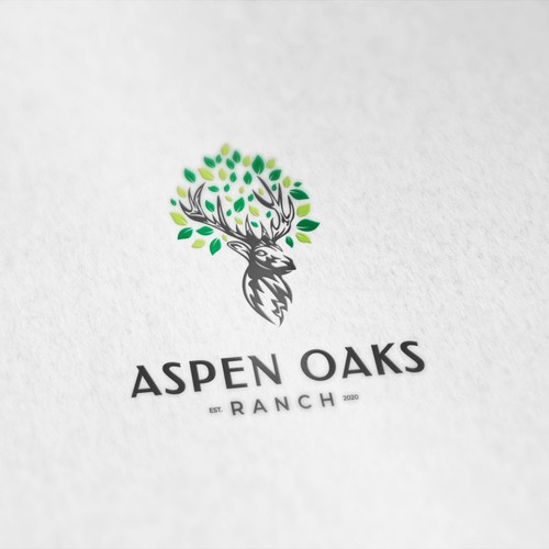 Elk design with the title 'Aspen Oaks'