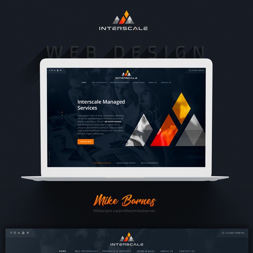 Business website with the title 'Interscale '