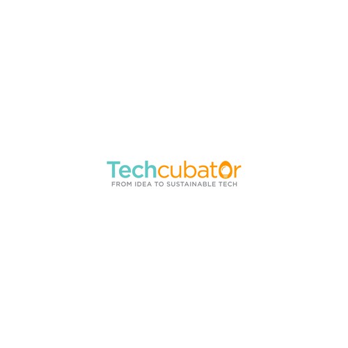 Light bulb logo with the title 'Logo Design for Techcubator'