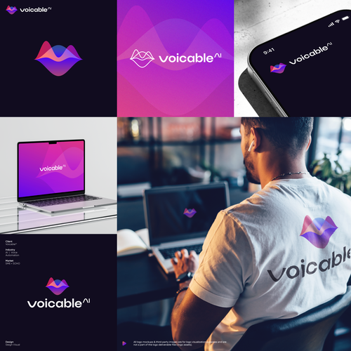 Lips design with the title 'Voicable AI: Humanizing Voice Automation'