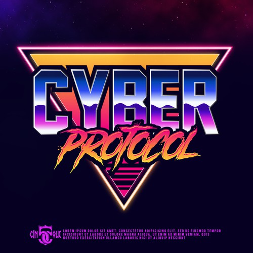 Cyber security logo with the title 'Cyber Protocol'