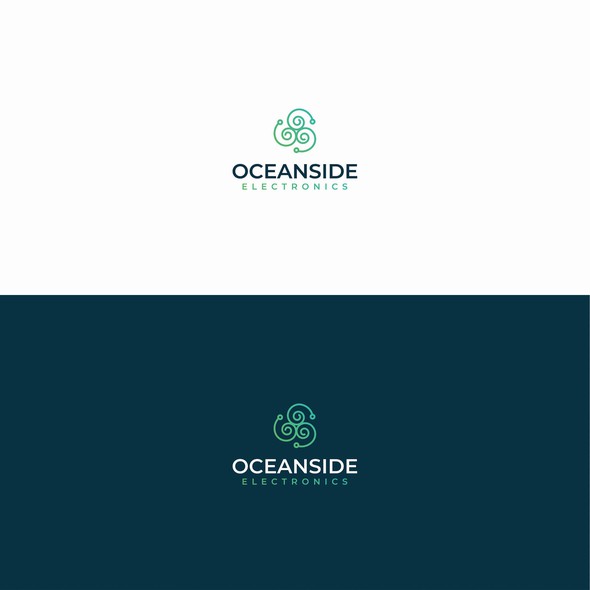 Electronics logo with the title 'Oceanside Electronics'