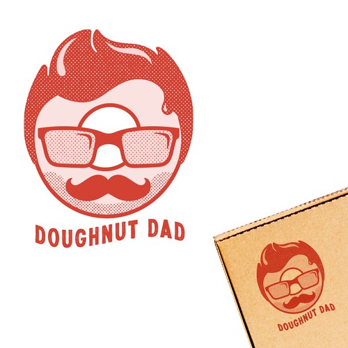 Donut  logo with the title 'Doughnut Dad logo design.'