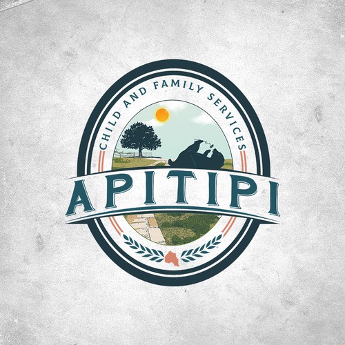 Bear brand with the title 'Apitipi Child and Family Services'