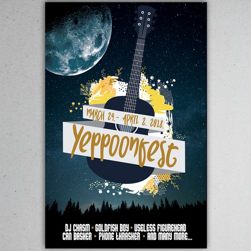 Music festival design with the title 'Poster for Yeppoonfest'