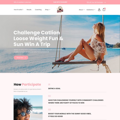 Clean website with the title 'Homepage design'