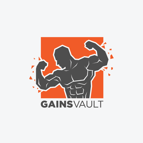 Strong logo with the title 'Logo for a new revolutinary gym franchise'