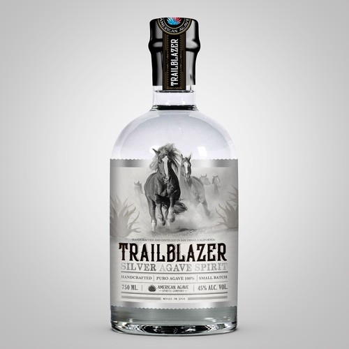 Rum label with the title 'Trailblazer'