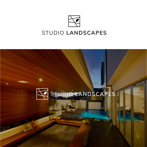 Square logo with the title 'Logo for a landscape architecture firm'