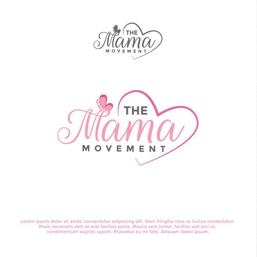 Pink brand with the title 'THE MAMA MOVEMENT'
