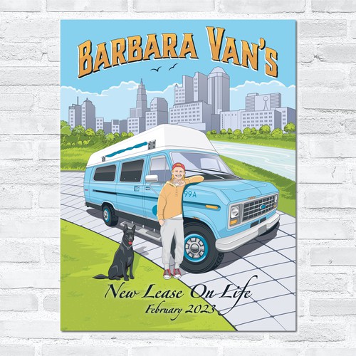 Van design with the title 'Poster design'