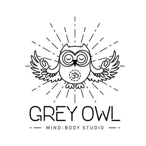 Yoga studio design with the title 'Logo design for Grey Owl'