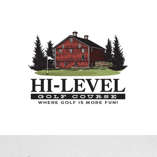 Course design with the title 'HI-LEVEL GOLF COURSE'