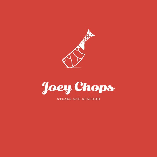 Seafood logo with the title 'Joey Chops - Steaks and Seafood'