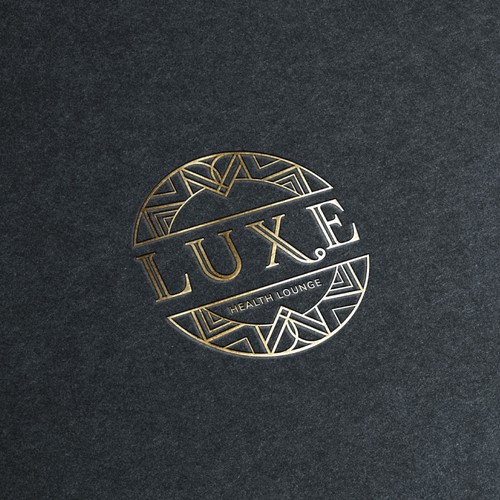 Lounge design with the title 'Art Deco meets tropical vibe logo for aesthetics & IV lounge'