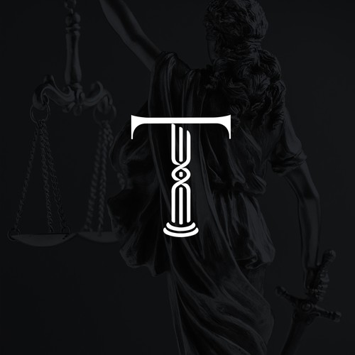 Pillar logo with the title 'Elegant, simple, luxury logo for an international law firm'
