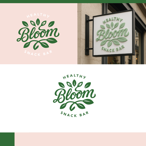 Adobe creative cloud logo with the title 'Bloom Snack Bar Logo'