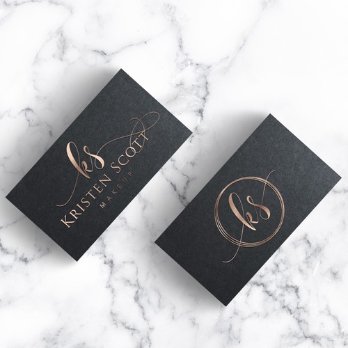 Elegant Gold Business Logo Design Perfect for Makeup 