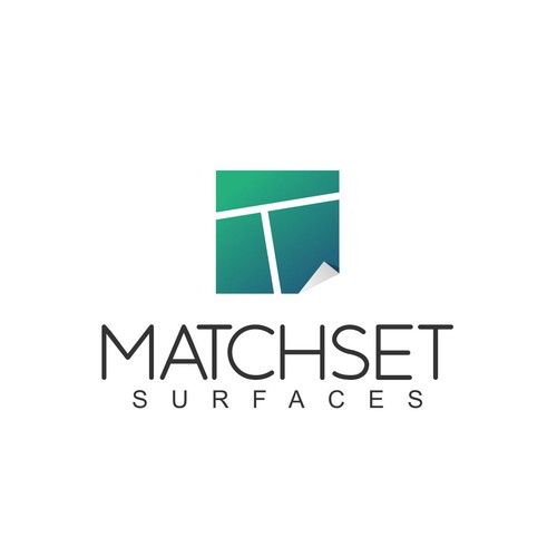 Tennis logo with the title 'Matchset surfaces cool logo'