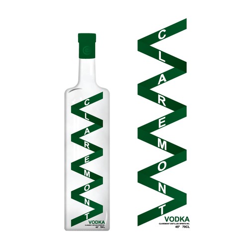Vodka label with the title 'Create the label for Claremont Vodka'