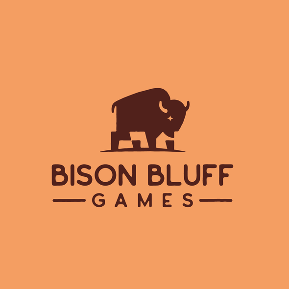 Organic logo with the title 'Bluffing Bison'