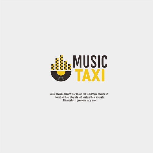 Taxi logo with the title 'Music Taxi'