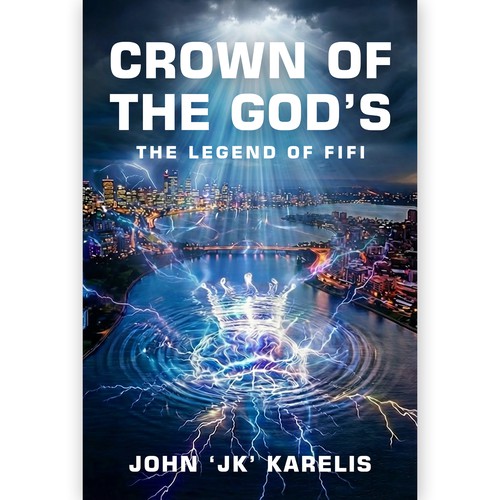 Commercial design with the title 'Crown of The God’s: The Legend of Fifi — Book Cover Design'