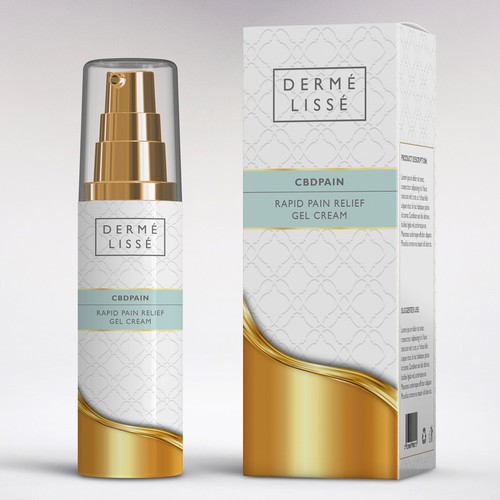 Brand packaging with the title 'Packaging for Dermè Lissè'
