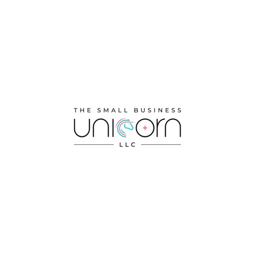 Unicorn logo with the title 'Logo design'