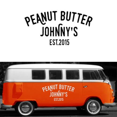 Food truck logo with the title 'Peanut Butter Johnny's FOODTRUCK'