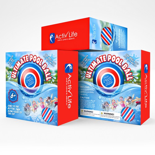 Identity packaging with the title 'Ultimate Pool Ball'