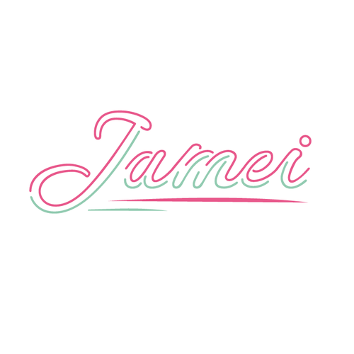 Cyan design with the title 'Jamei Logo'
