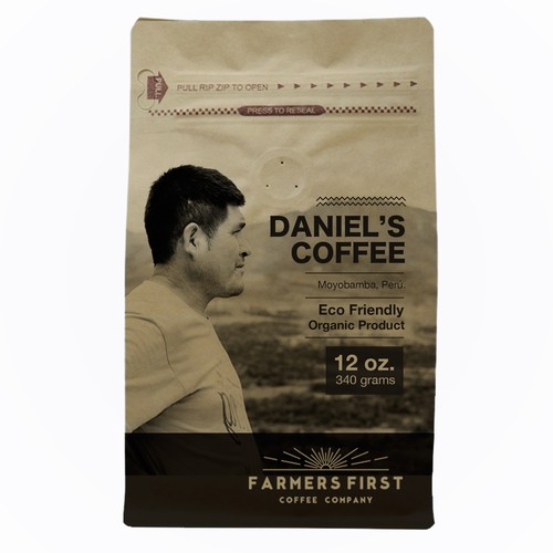 Coffee packaging with the title 'coffee packaging design'