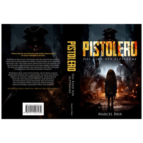Dystopian book cover with the title 'Pistolero'