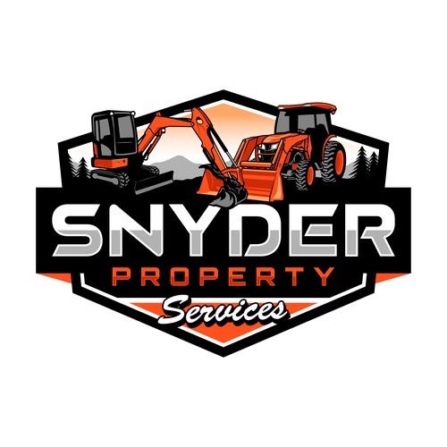 Tractor design with the title 'Snyder Property Services'