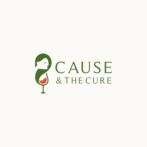 Alcohol logo with the title 'Cause and the Cure Logo Concept'