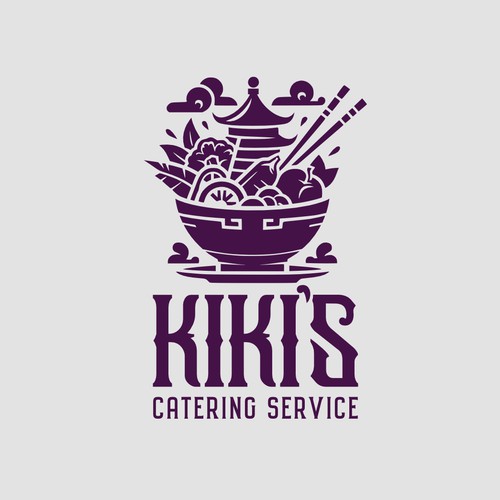 Oriental logo with the title 'Kiki's Catering service'