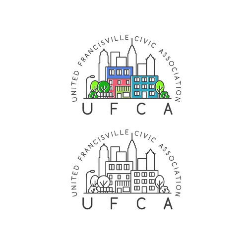 Street design with the title 'United Francisville Civic Association'