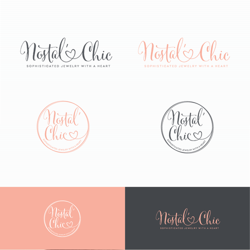 Jewelry design with the title 'Logo for Nostal Chic jewelry'