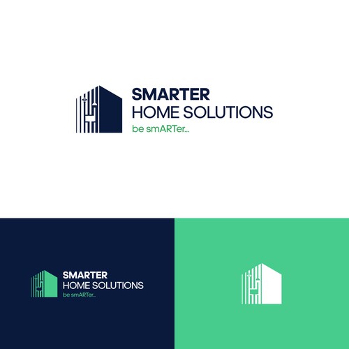 Smart home logo with the title 'Smart Home Logo Concept'